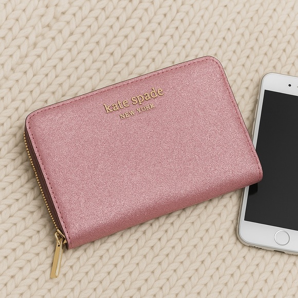 Kate Spade Keaton Dark Magenta PVC Wristlet (K6202) - Picture 2 of 15